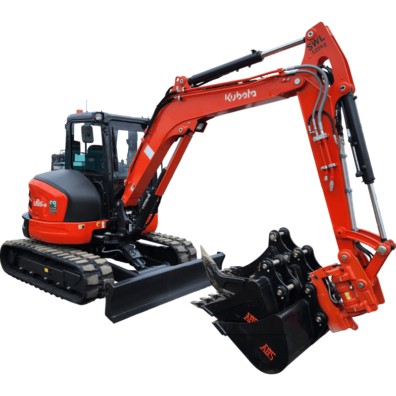 Kubota excavator available for hire